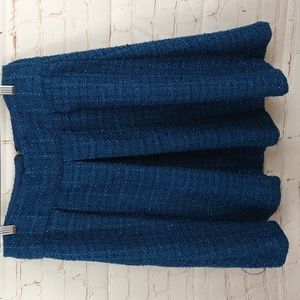 Coldwater Creek Blue Pleated Full Skirt